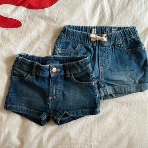 BOGO 2x Jean denim shorts - gap and Joe fresh - 3T
